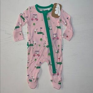 Angel Dear Pink Golf Dog Footie 6-9 months